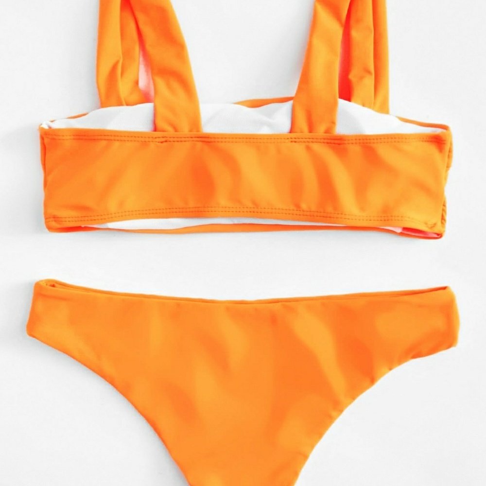 Double Strap Seam Bikini Set - Picture 2 of 5